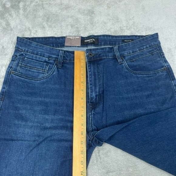 Kenneth Cole Straight Fit Stretch Denim Jeans Blue Size 36x34 6937 - Picture 10 of 11
